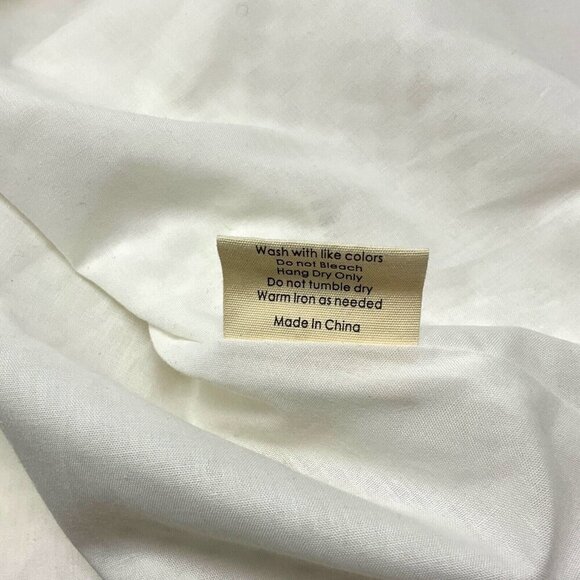 Rachel Parcell Ruffle Blouse White Size M Swiss Dot Lace 3/4 Sleeve Lined Top - Picture 8 of 8